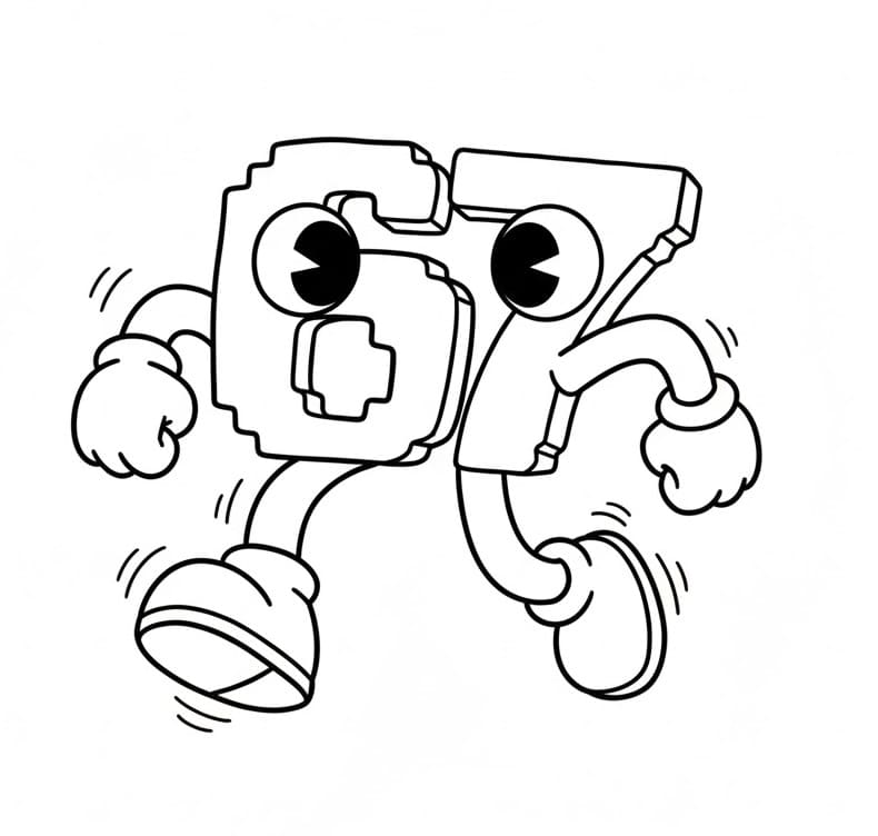 Målarbild Mycket söt 67 Brainrot