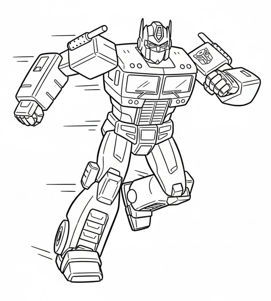 Målarbild Optimus Prime För 2-åriga Barn