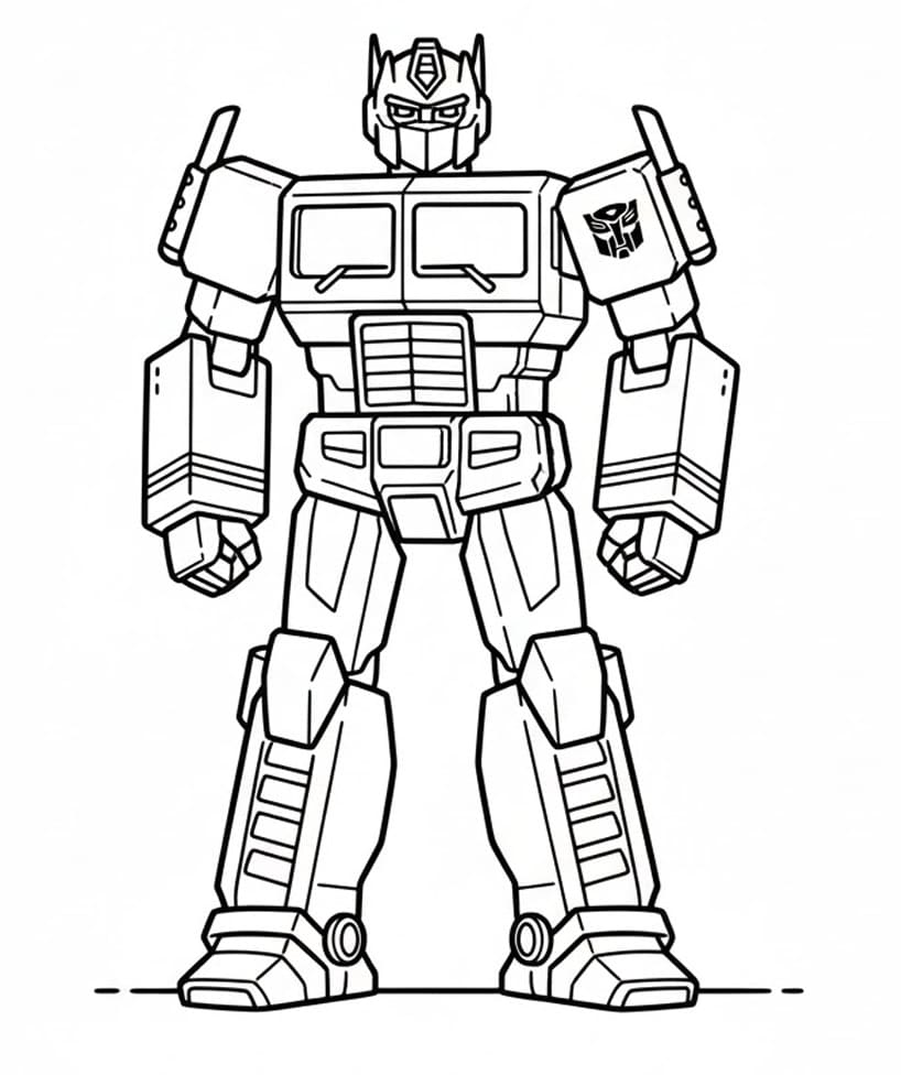 Målarbild Optimus Prime För 4-åriga Barn