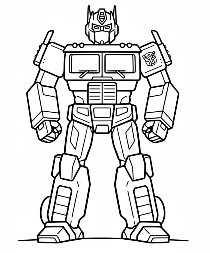 Målarbild Optimus Prime För 5-åriga Barn
