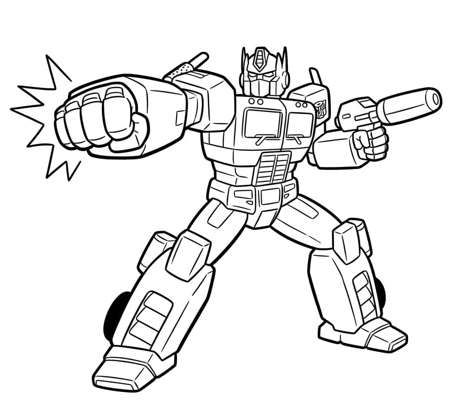 Målarbild Optimus Prime För 6-åriga Barn