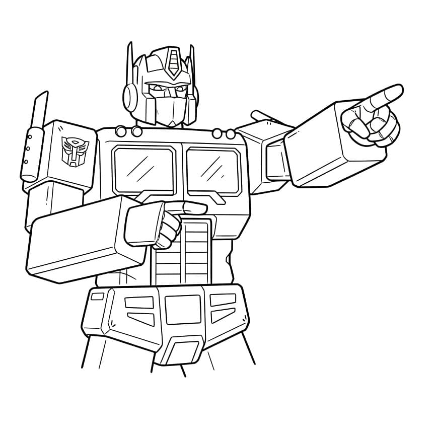 Målarbild Optimus Prime Gratis Utskrivbar