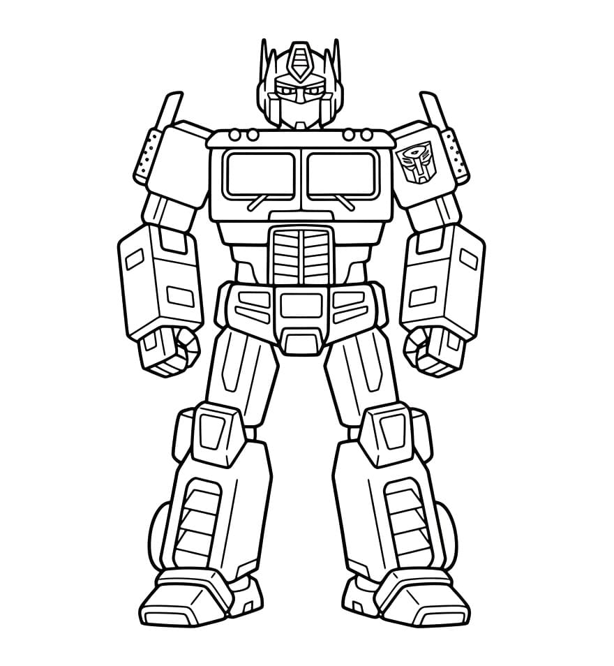 Målarbild Optimus Prime Gratis för Barn