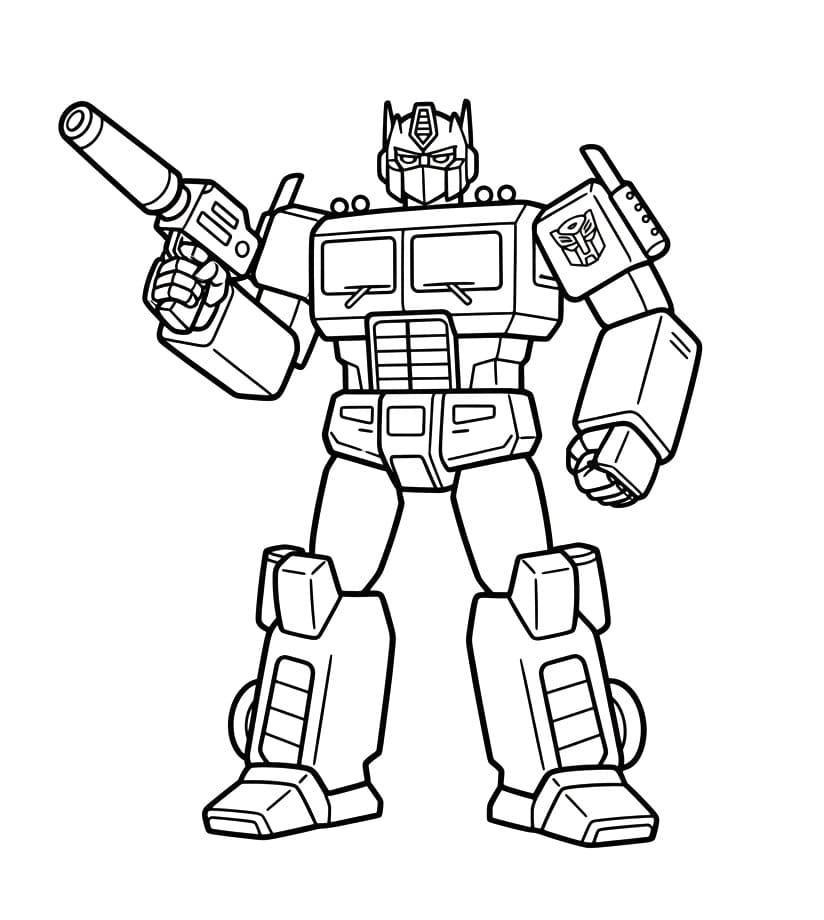 Målarbild Optimus Prime Utskrivbar