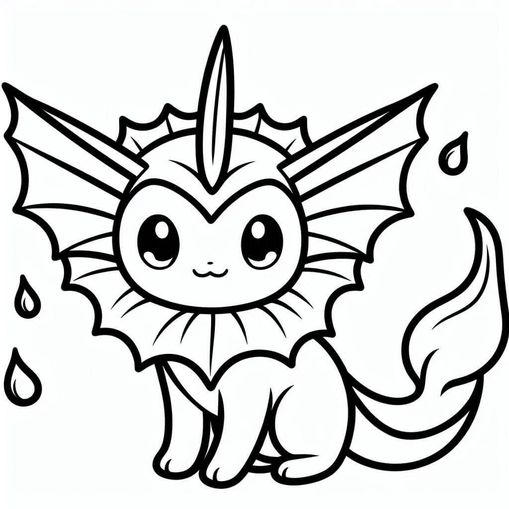 Målarbild Pokémon-Vaporeon