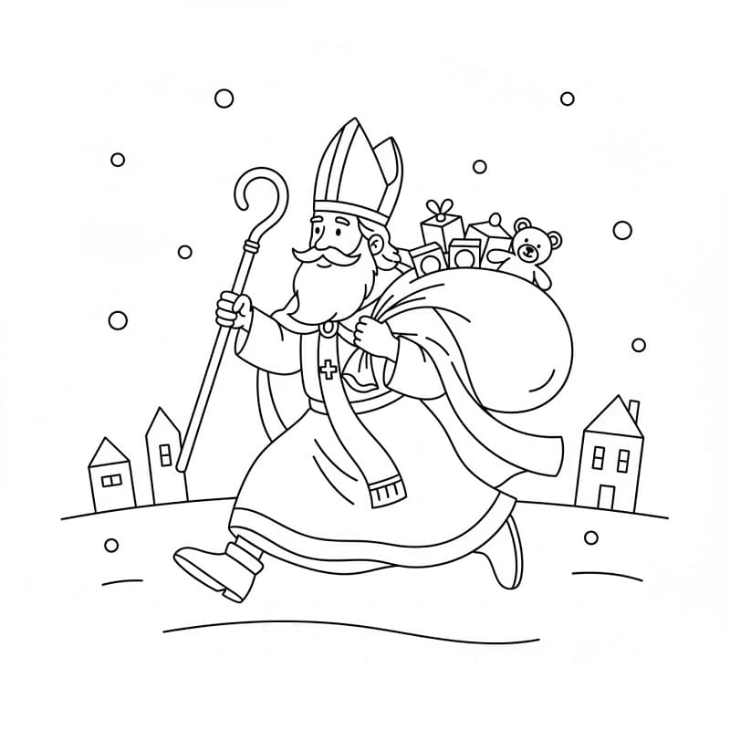 Målarbild Sankt Nikolaus Springer