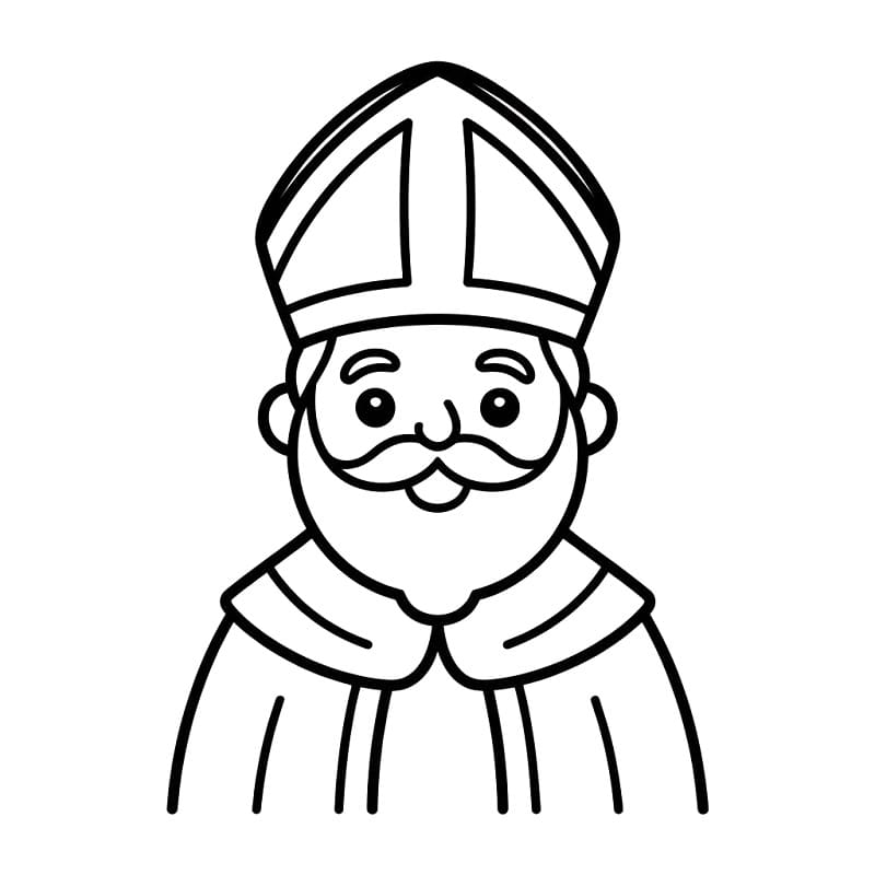 Målarbild Sankt Nikolaus ansikte