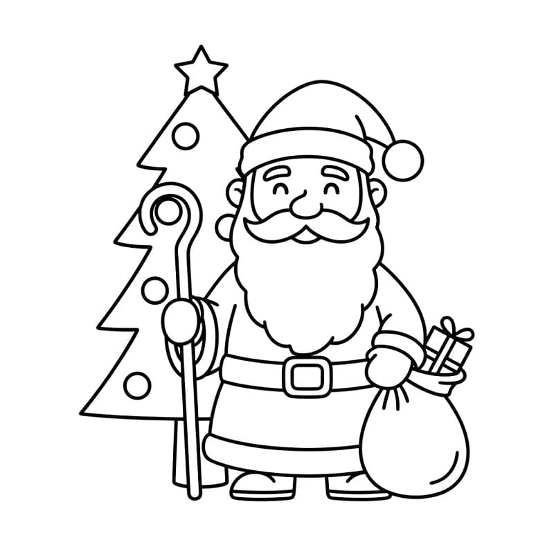 Målarbild Sankt Nikolaus för Barn