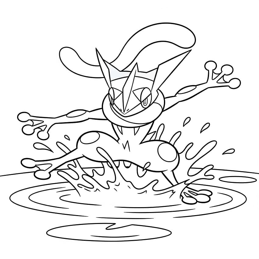 Målarbild Skriv ut Greninja