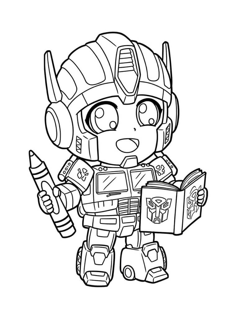 Målarbild Söt Optimus Prime