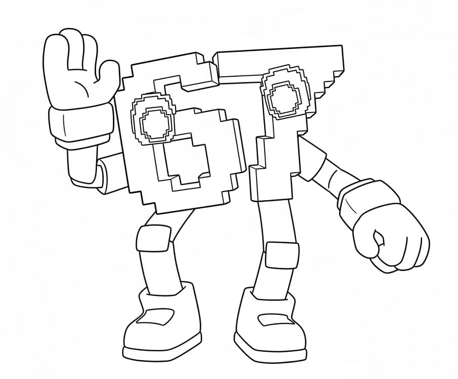 Målarbild Tecknad 67 Brainrot