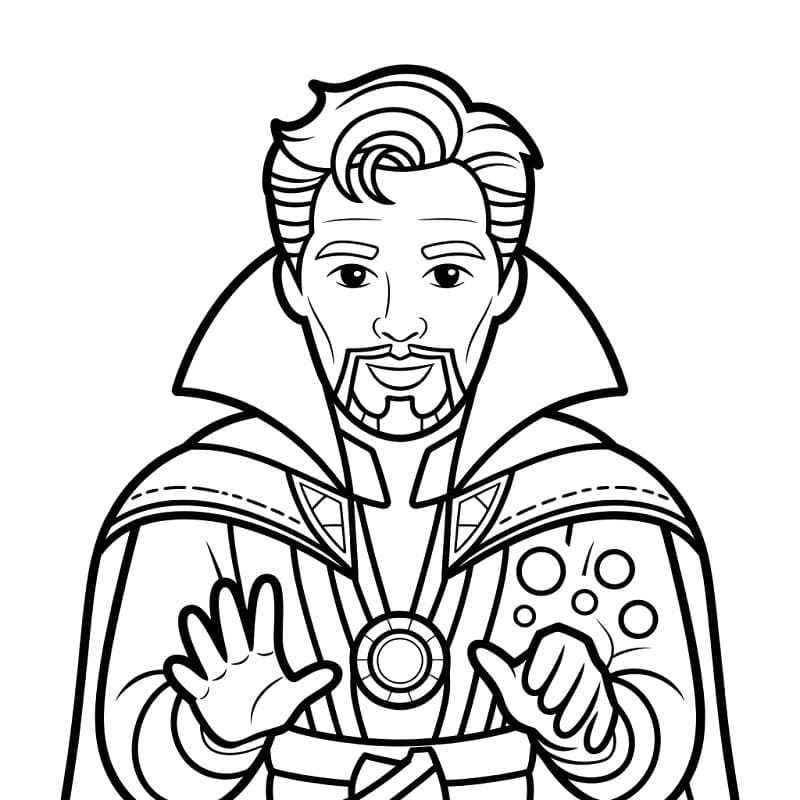 Målarbild Tecknad Doctor Strange