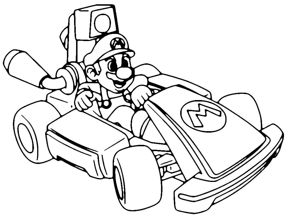 Målarbild Teckning av Mario Kart