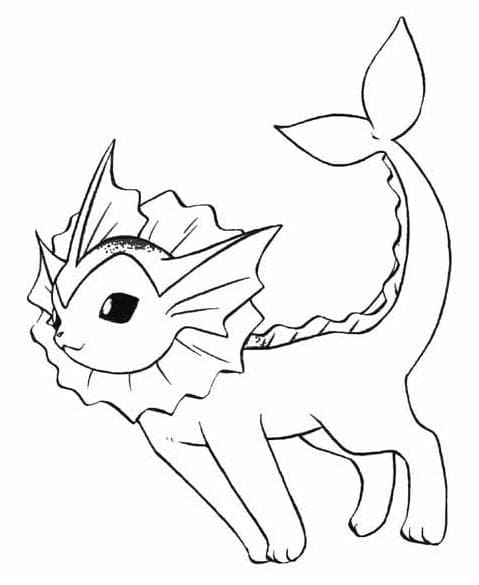 Målarbild Teckning av Vaporeon