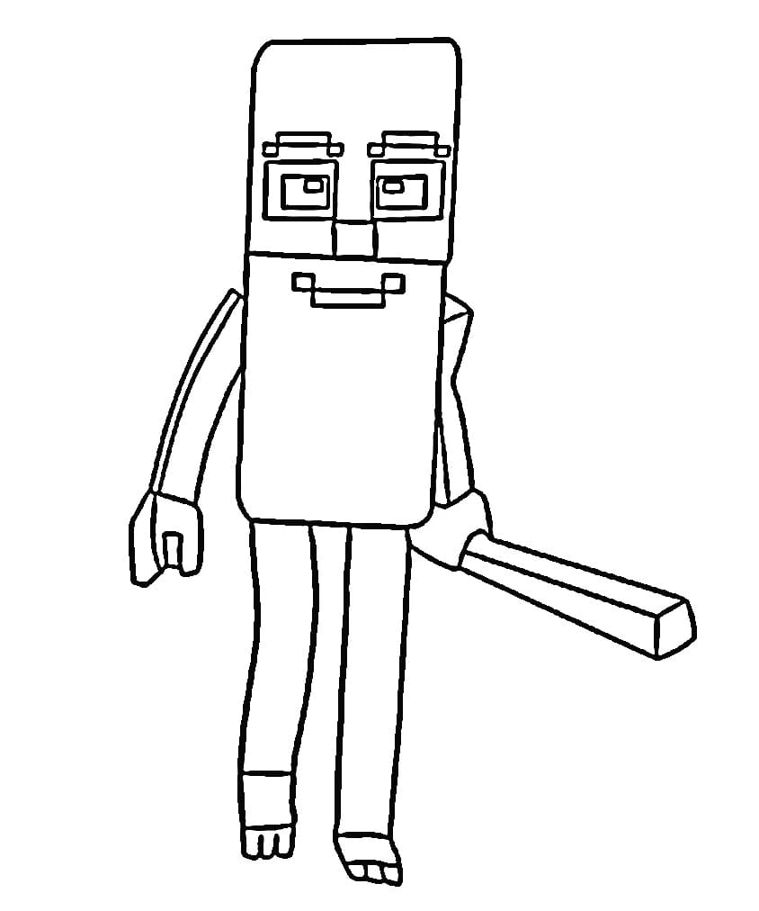 Målarbild Tung Tung Tung Sahur från Steal a Brainrot