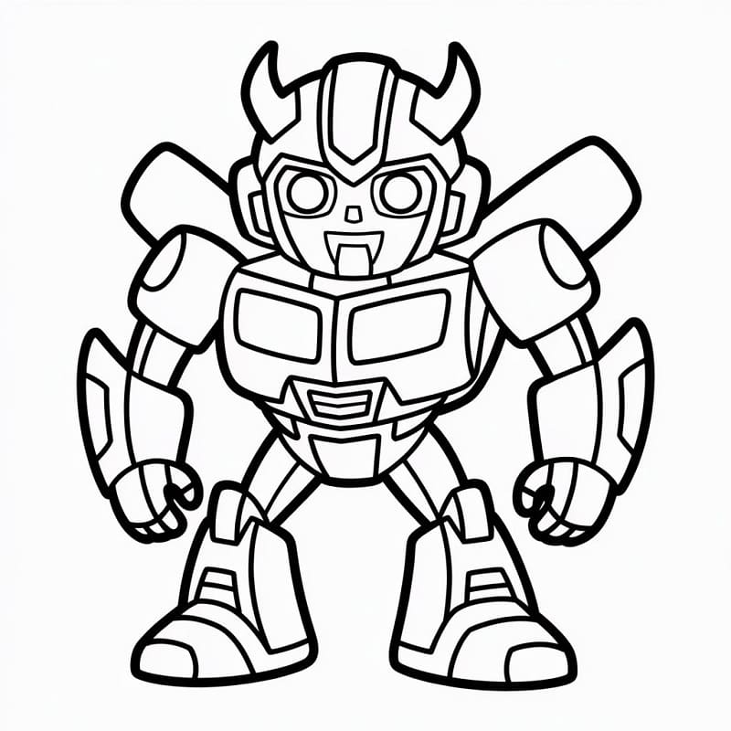 Målarbild Utskrivbar Bumblebee för Barn