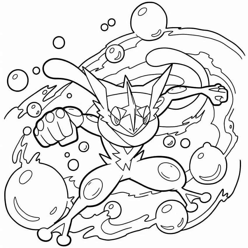 Målarbild Utskrivbar Greninja