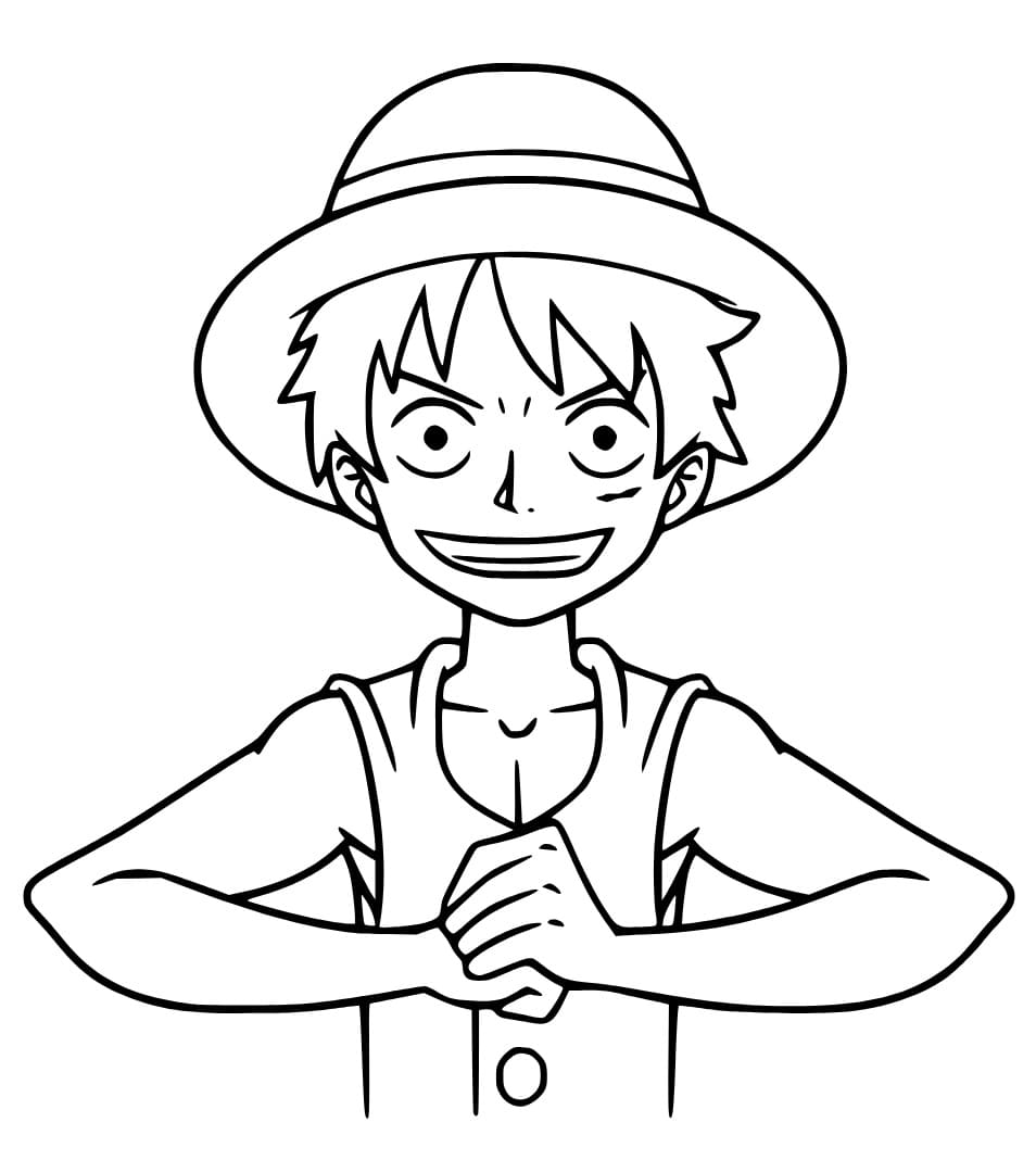 Målarbild Utskrivbar Luffy för Barn