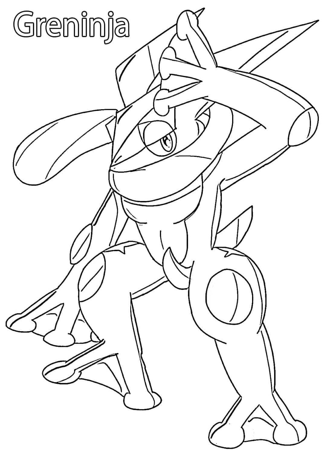 Målarbild Utskrivbar Pokémon Greninja