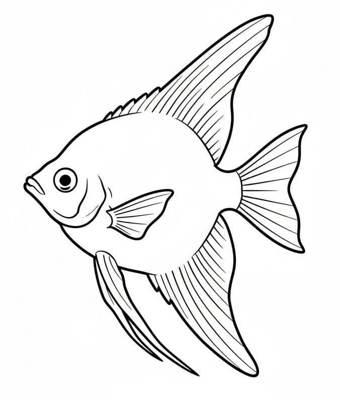 Målarbild Ängelfisk Gratis