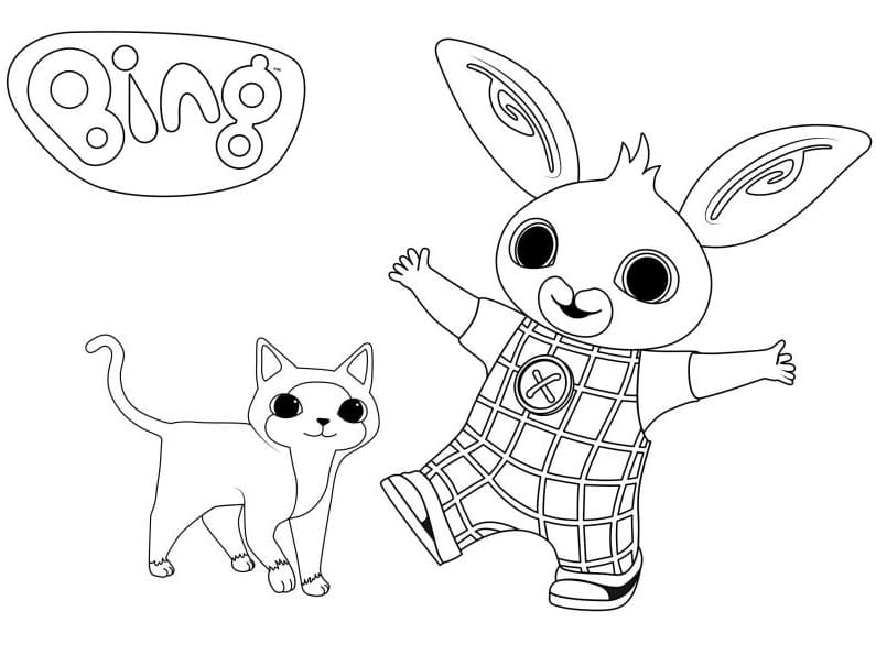 Målarbild Arlo och Bing Kanin