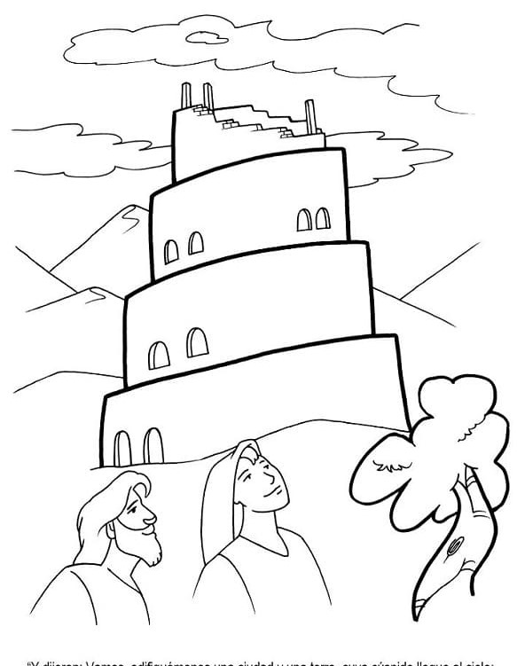 Målarbild Babels Torn 7