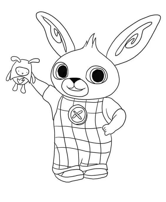 Målarbild Bedårande Bing Kanin