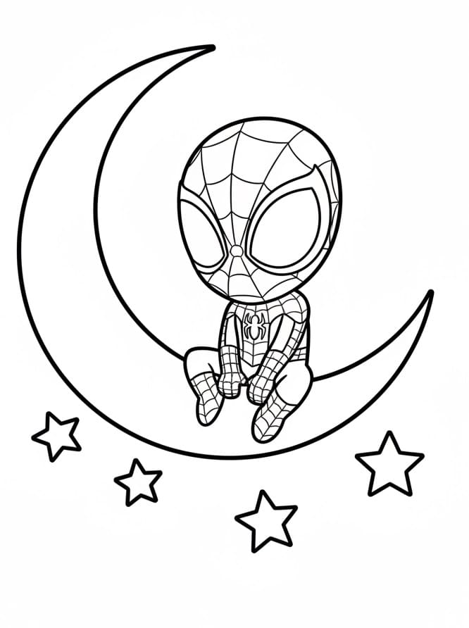 Målarbild Bedårande Spidey