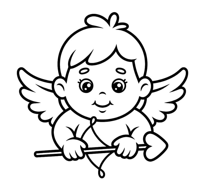 Målarbild Cupid Utskrivbar