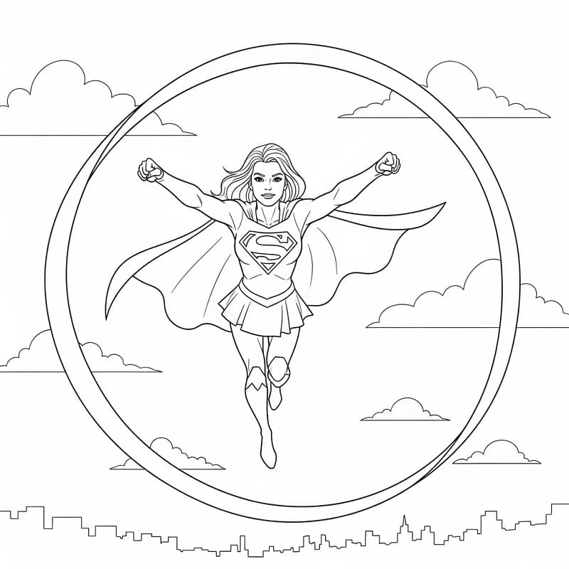Målarbild DC Supergirl