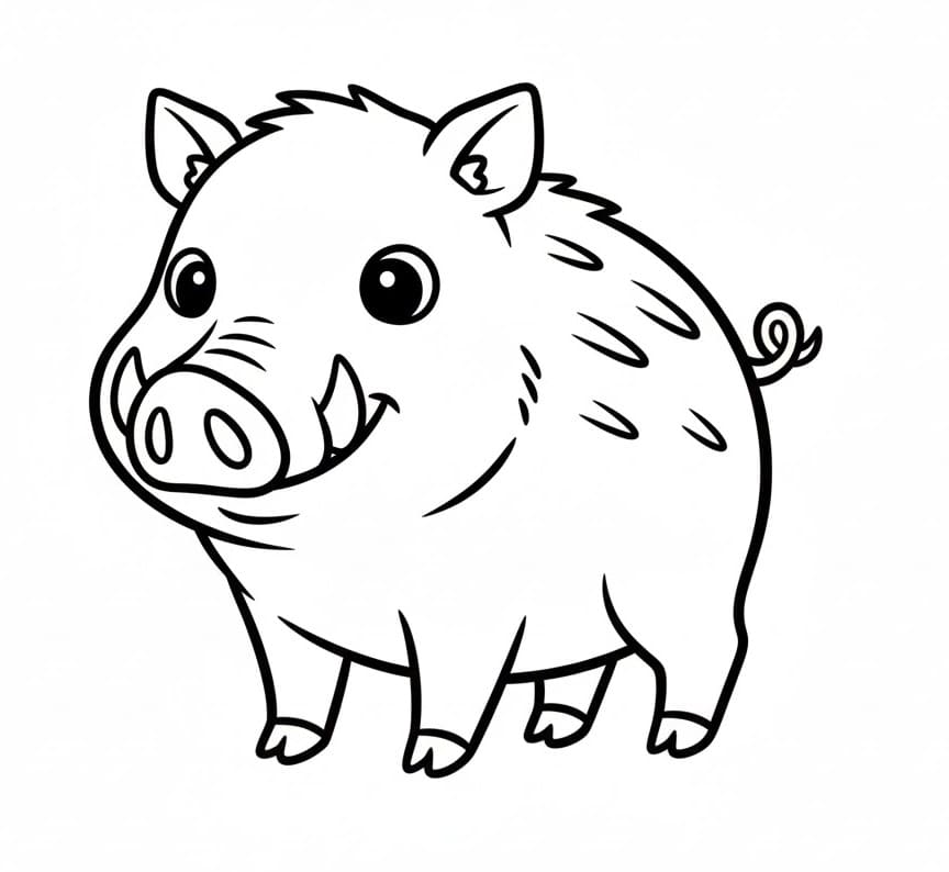 Målarbild Ett sött vildsvin