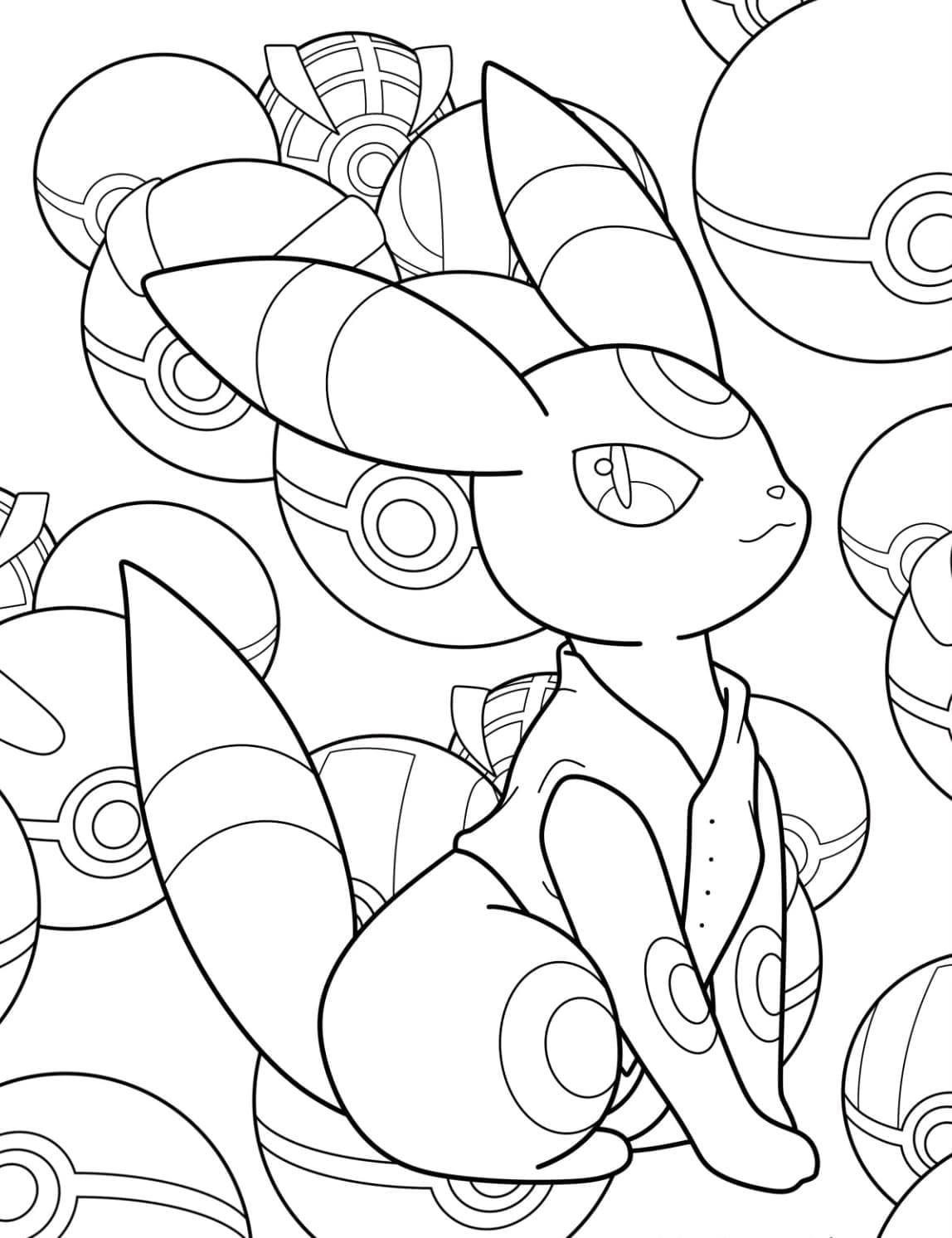 Målarbild Fantastisk Umbreon