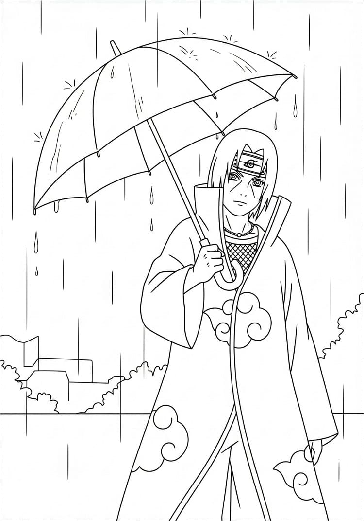 Målarbild Gratis Itachi för Barn