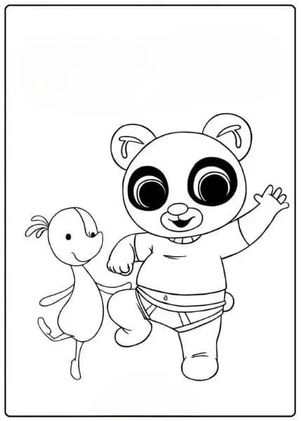 Målarbild Gratis utskrivbar Bing Kanin