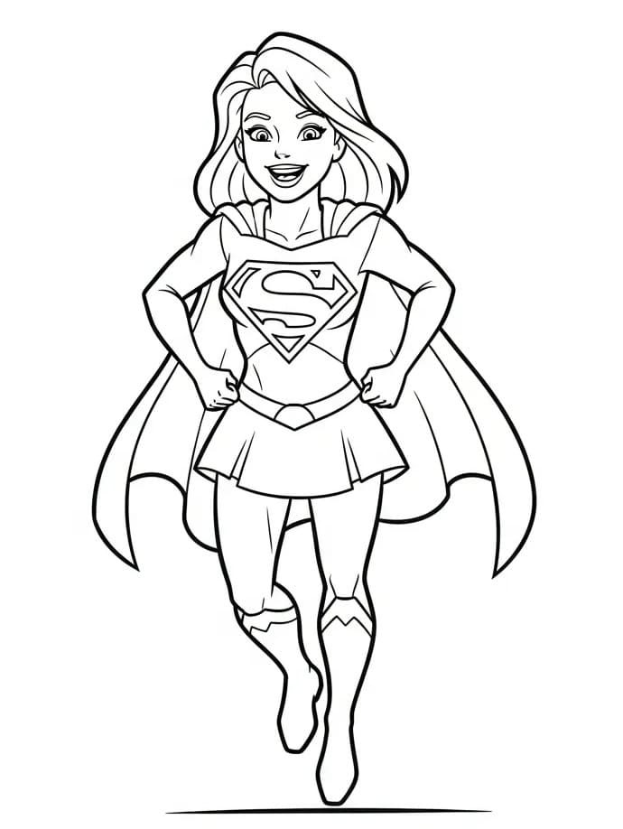 Målarbild Härlig Supergirl