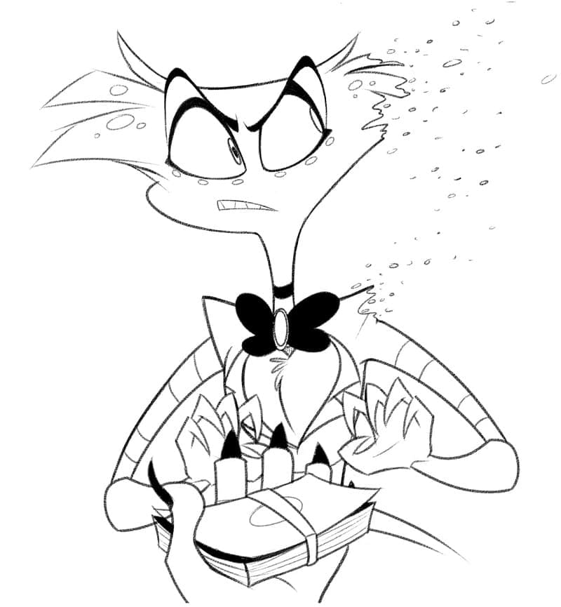 Målarbild Hazbin Hotel Angel Dust