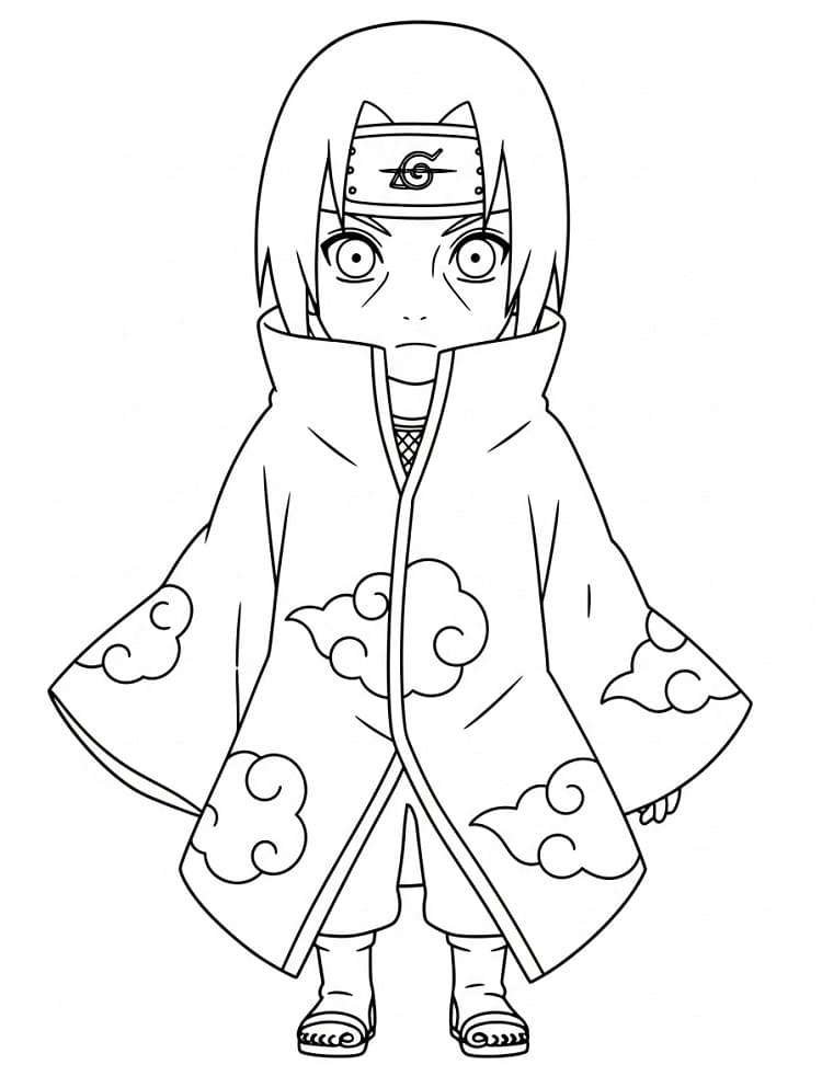 Målarbild Itachi Chibi