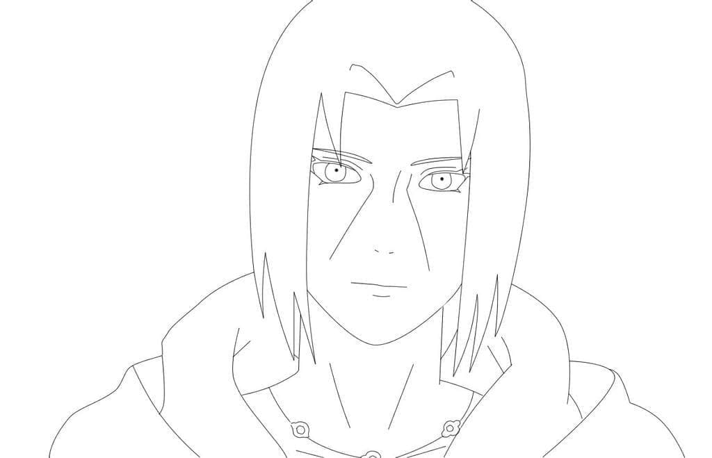 Målarbild Itachi För 6-åriga barn