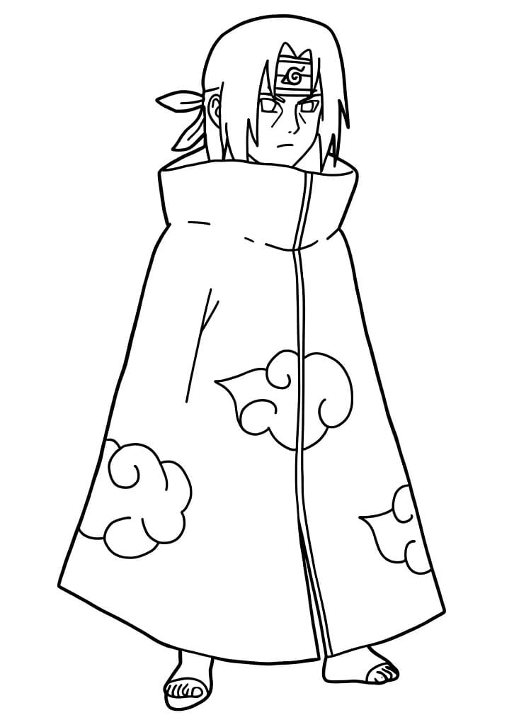 Målarbild Itachi Gratis Utskrivbar för Barn