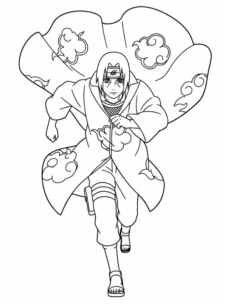 Målarbild Itachi Gratis Utskrivbar
