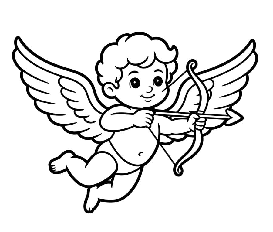 Målarbild Lilla Cupid