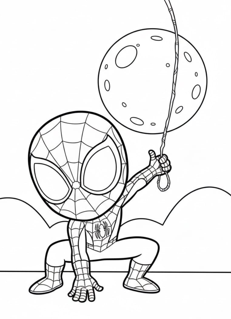 Målarbild Lilla Spidey