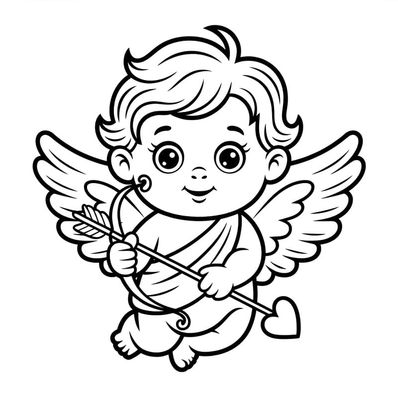 Målarbild Liten Söt Cupid