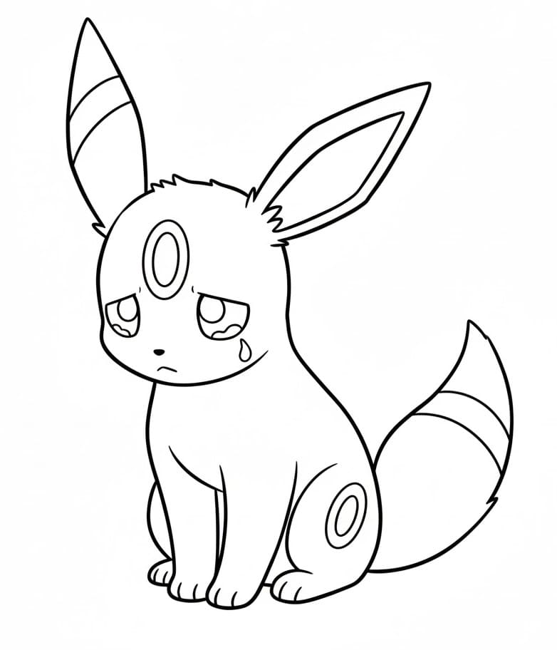 Målarbild Sorglig Umbreon