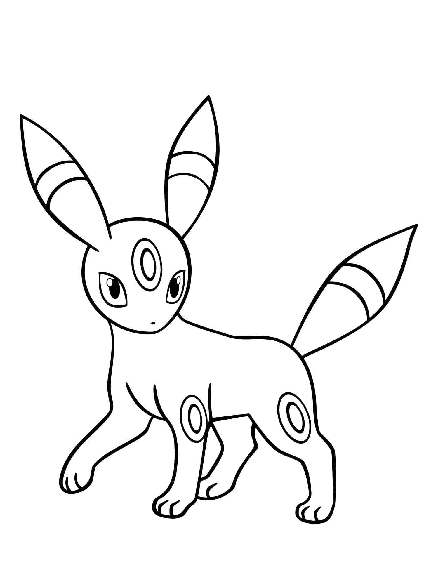 Målarbild Söt Pokémon Umbreon