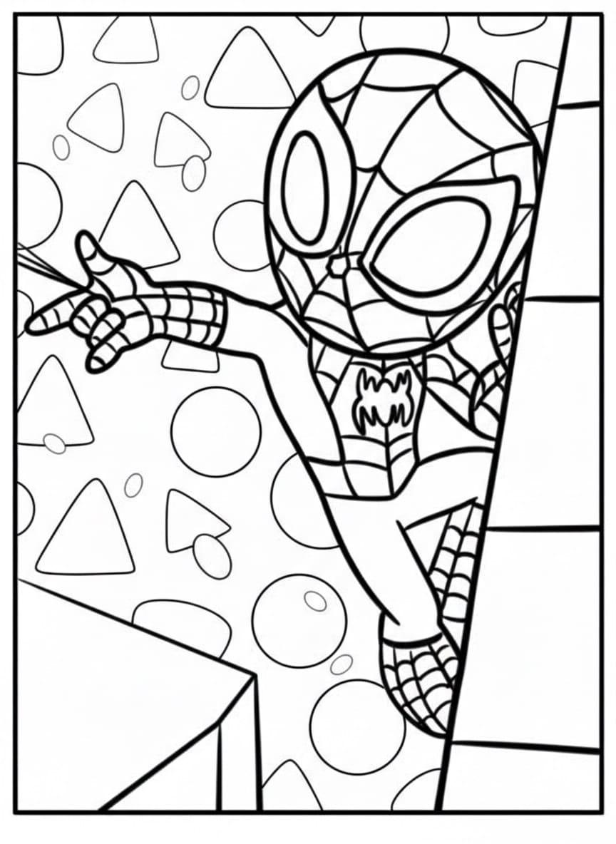 Målarbild Söt Spidey