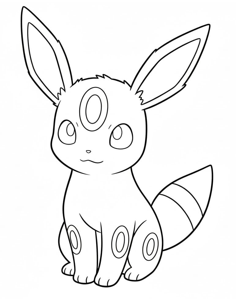 Målarbild Söt Umbreon