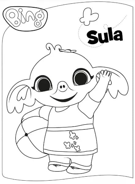 Målarbild Sula i Bing Kanin