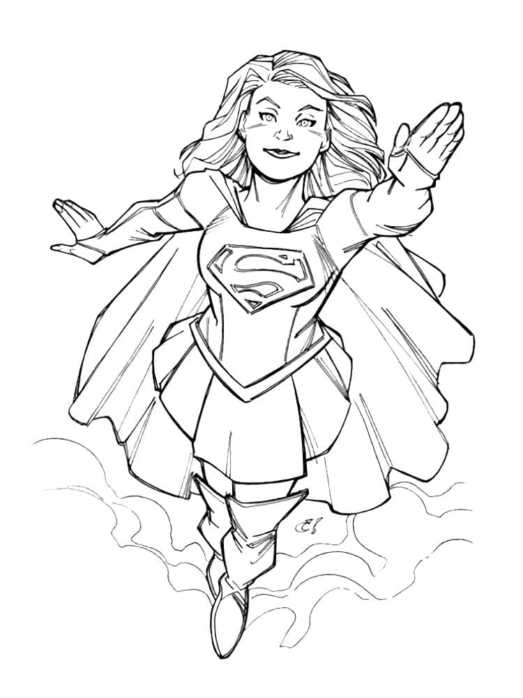 Målarbild Supergirl 2