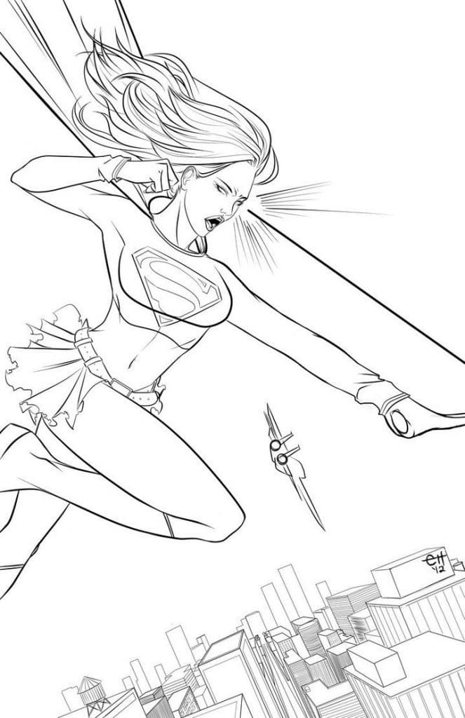 Målarbild Supergirl 4